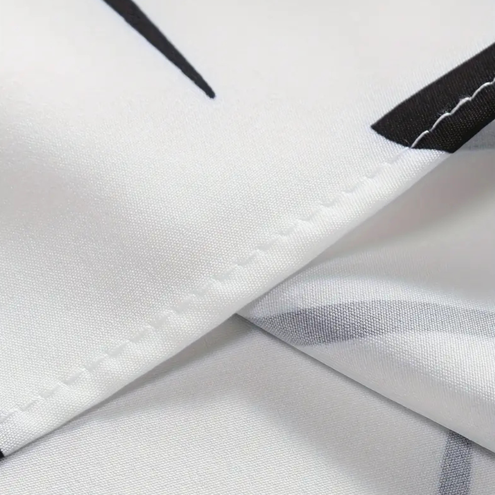 Elegant men's classic button-down shirt in white, suitable for smart casual and business casual outfits.