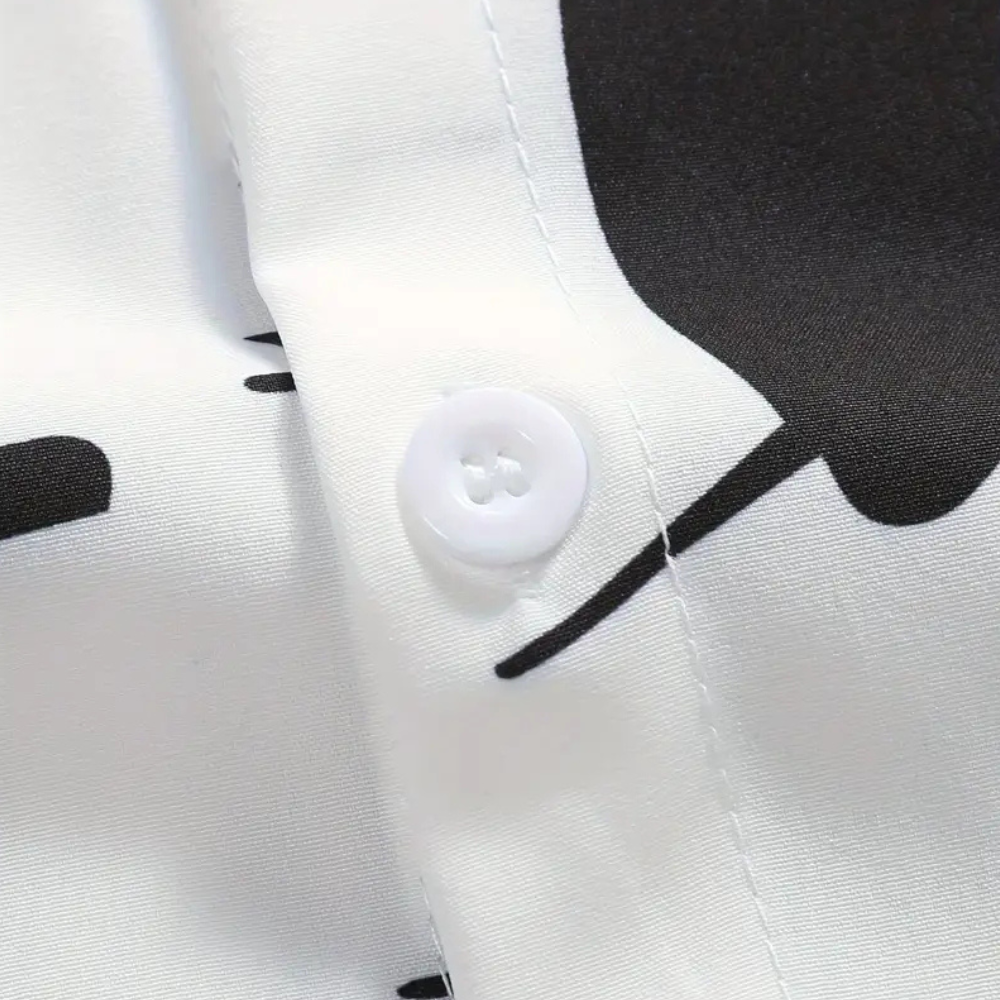 Timeless white long-sleeve button-down shirt for men, a versatile staple for any wardrobe.