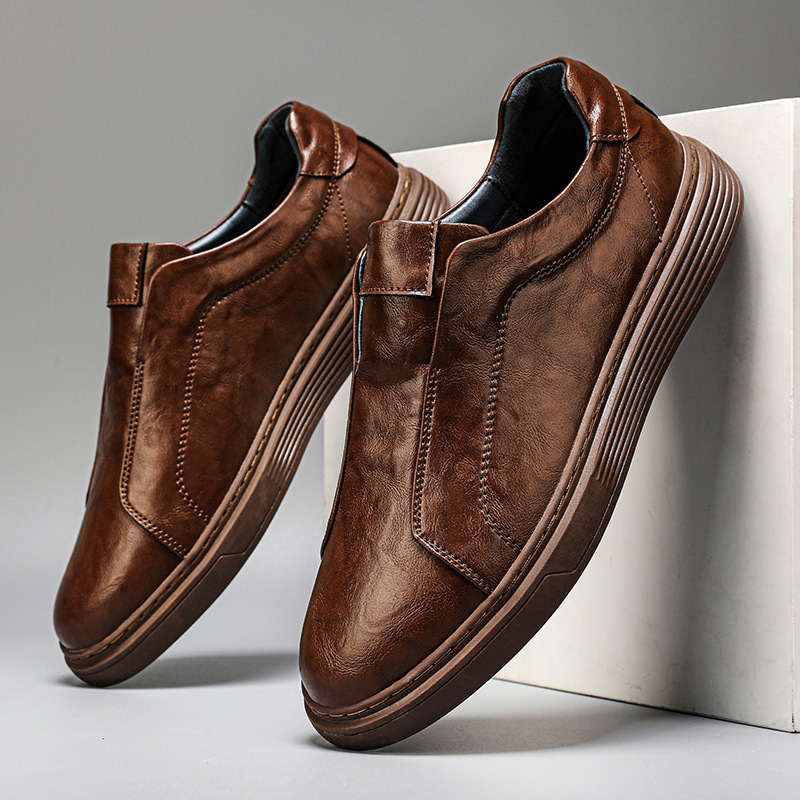 White men's classic low-top sneakers. Comfortable everyday casual style footwear.