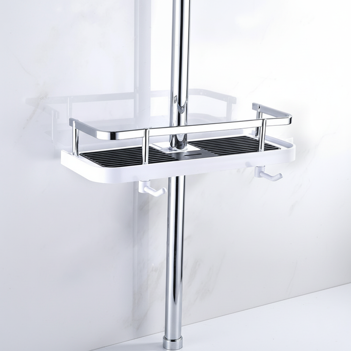 Griplyst no-drill shower shelf with suction cups, perfect for bathroom storage and decor