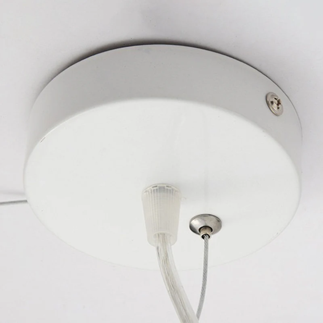 White PVC & cotton cloud LED pendant light, versatile modern lighting for any home space.