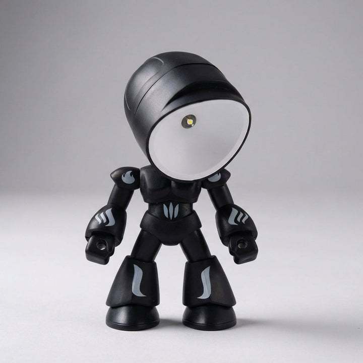 Compact Luminobot robot LED lamp, ideal for kids' desks or bedside tables, providing soft night light.
