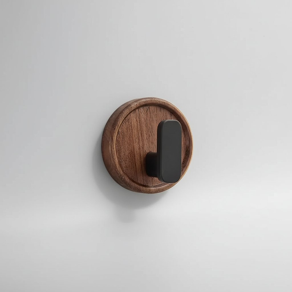 Set of minimalist no-drill wall hooks, heavy-duty solution for entryway and home storage