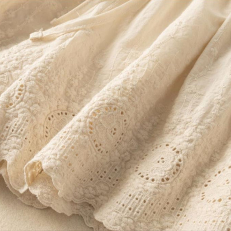 Comfortable women's lightweight shorts with drawstring and delicate lace trim, perfect for summer vacation essentials.