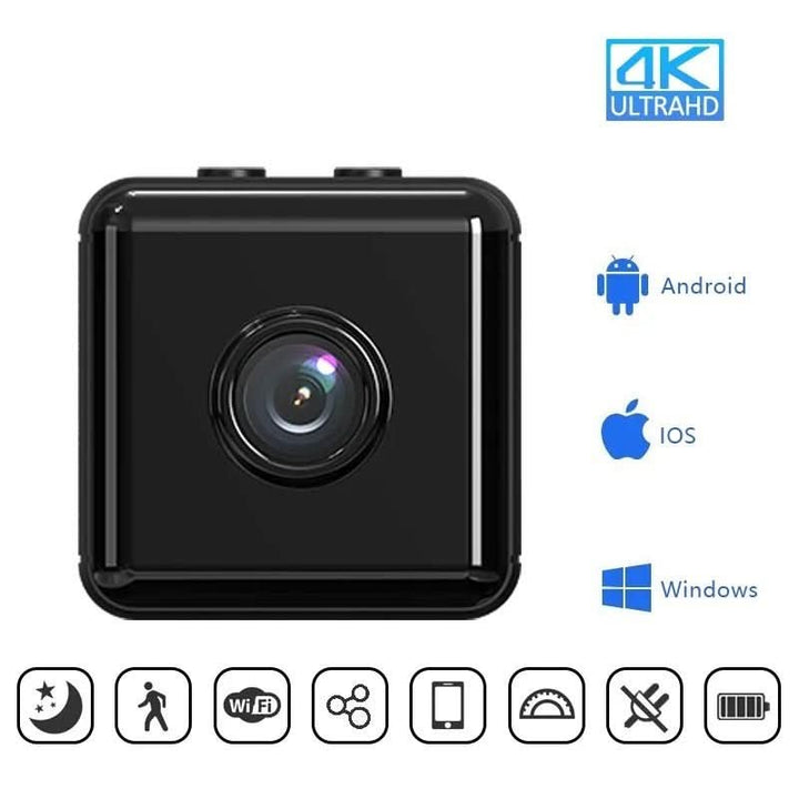 1080P HD wireless mini camera, designed for comprehensive home security with app control.