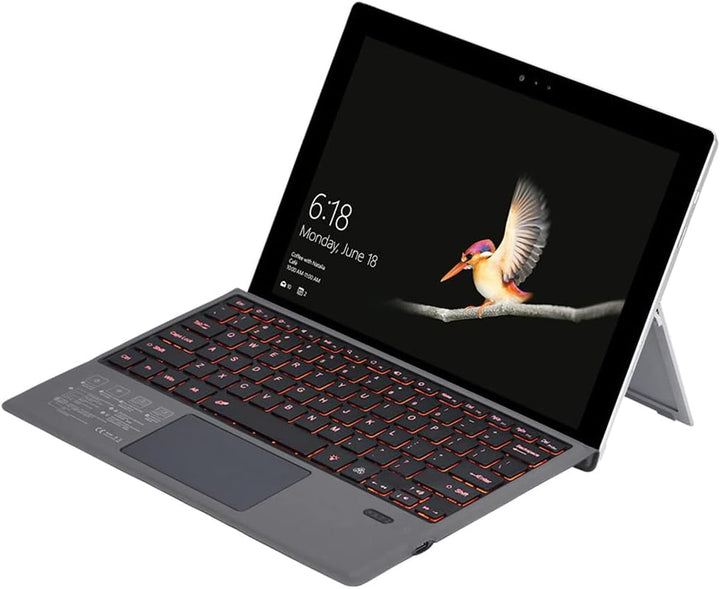 Thin & lightweight Bluetooth keyboard with backlight and touchpad, perfect for Surface Pro