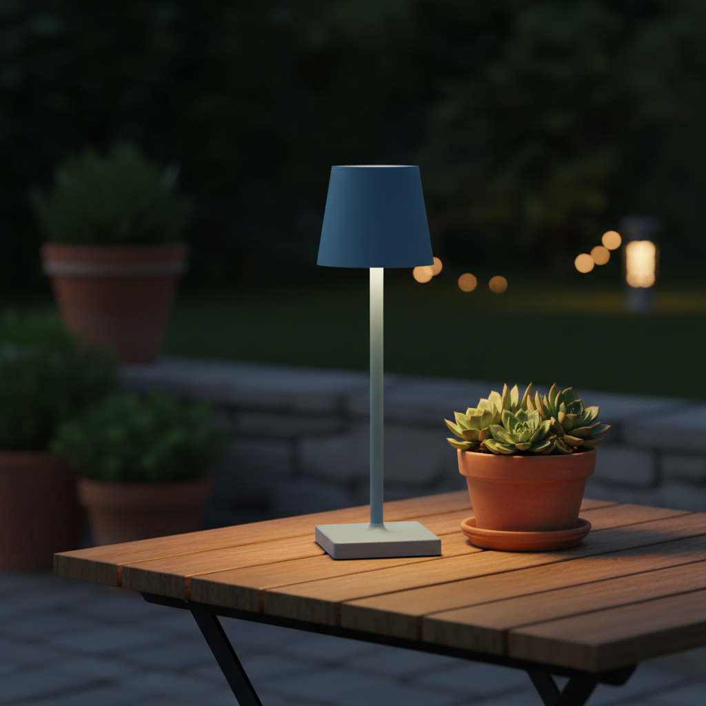 Wireless Dimmable LED Table Lamp, 3-level touch dimmer and rechargeable, for modern home decor