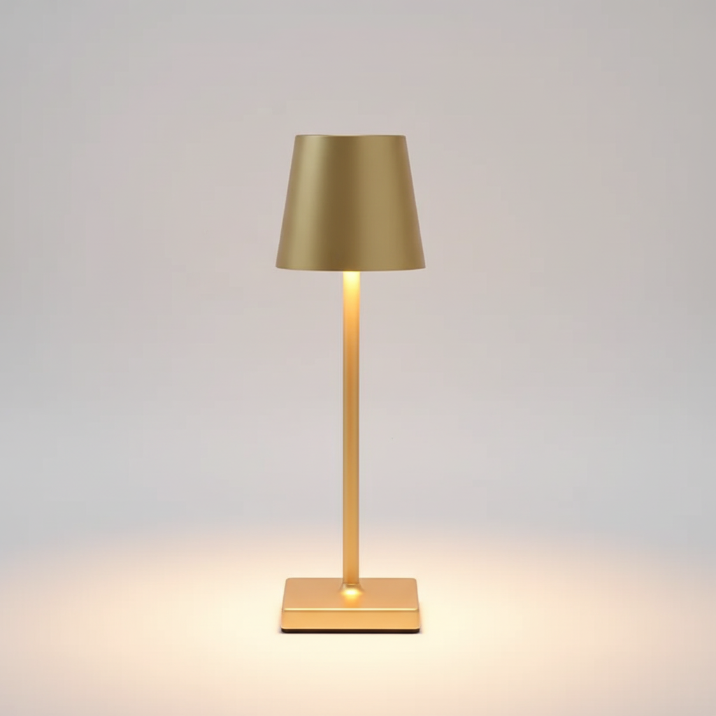 Scandinavian design LED Table Lamp, dimmable and rechargeable, versatile for home or outdoor use