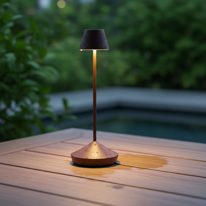 Wireless dimmable LED table lamp, minimalist design for modern home decor, accent lighting