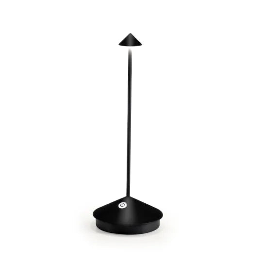Contemporary wireless LED lamp, provides dimmable light for home interiors and exteriors