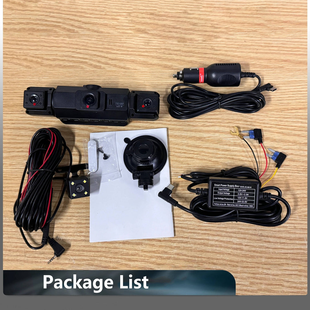 Wireless front & rear car camera actively recording with night vision for ultimate road protection.