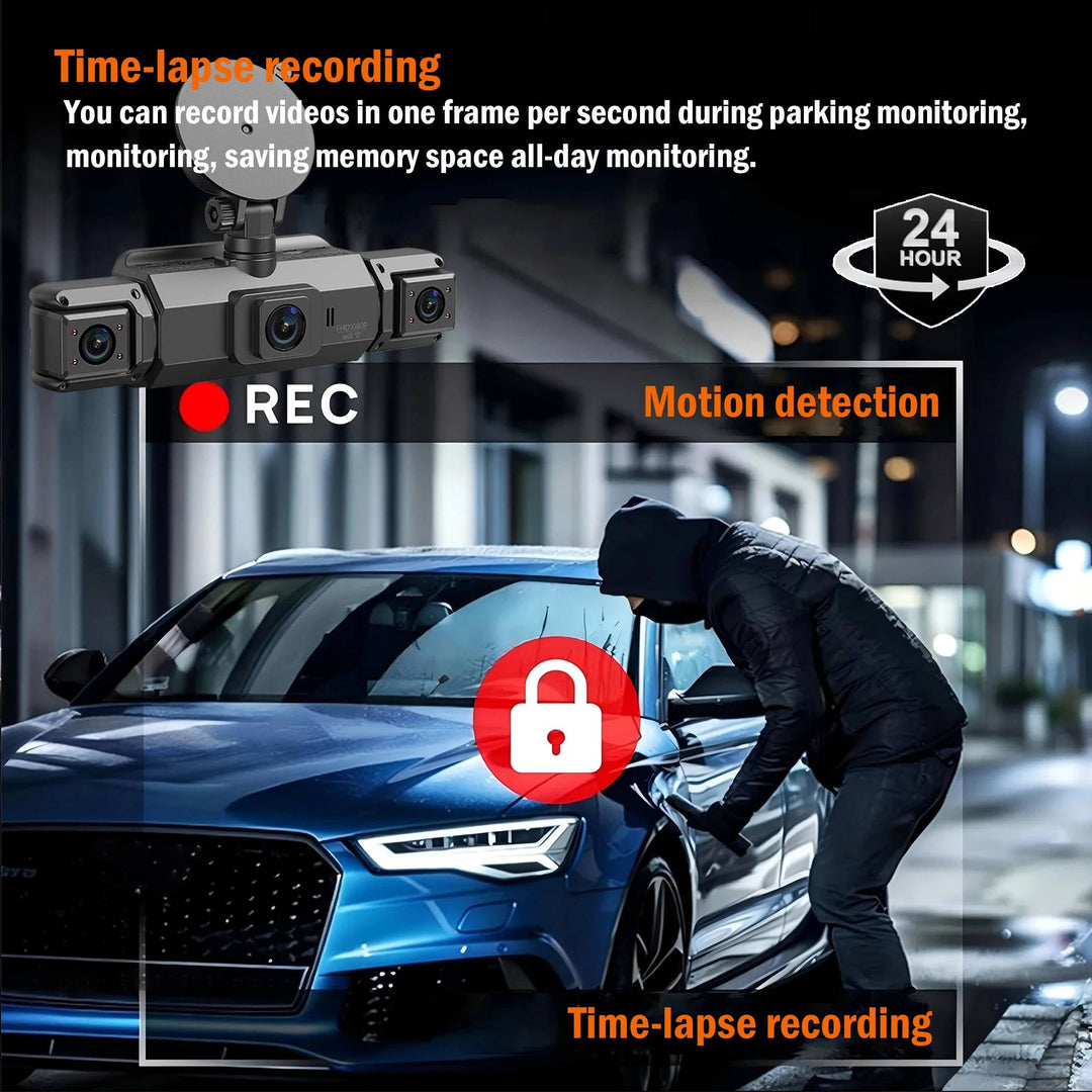 Easy installation wireless car dash cam front & rear. Seamless auto recording & night vision.