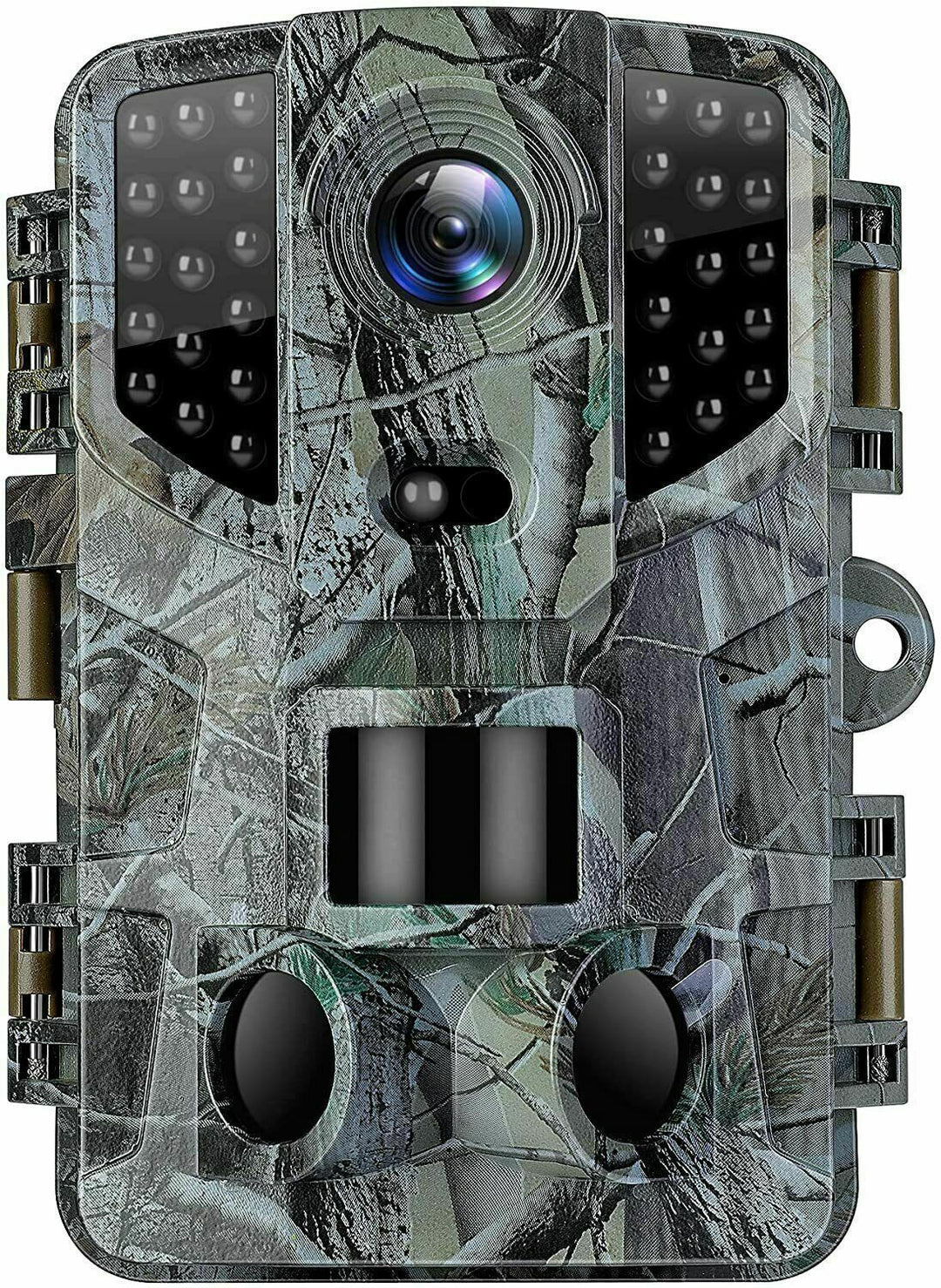 Hunting game camera captures crisp HD video & photos. Features night vision, motion activation & waterproof design.