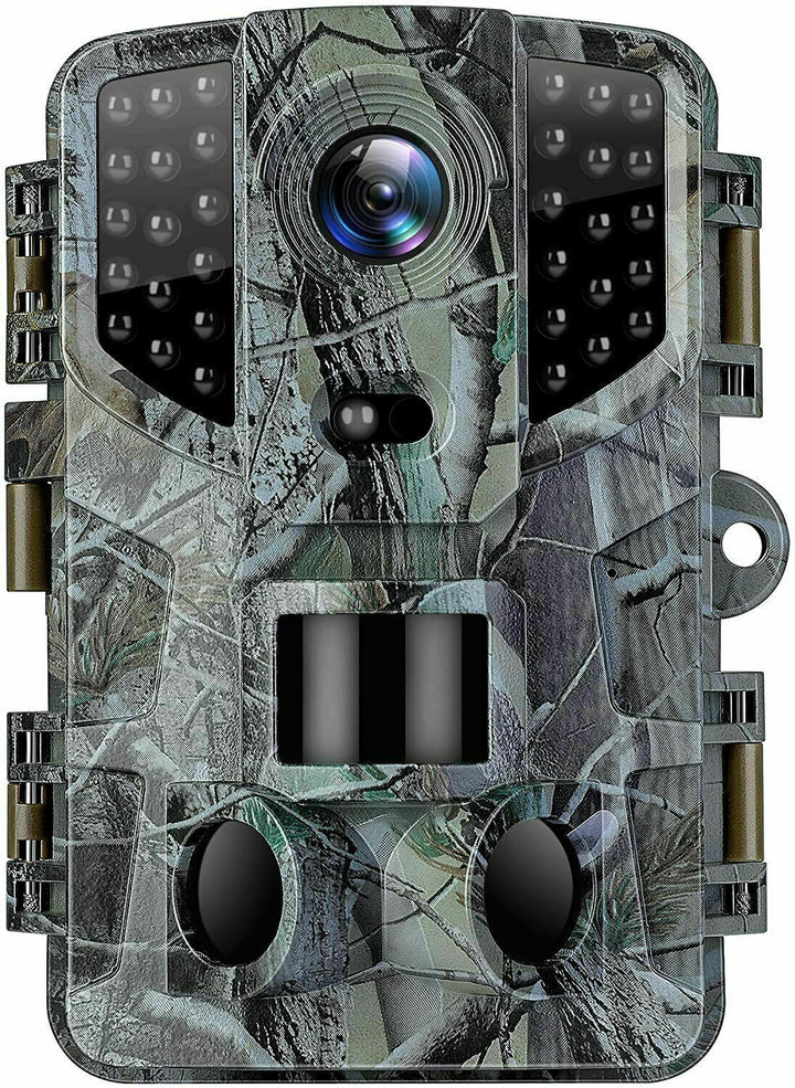 Hunting game camera captures crisp HD video & photos. Features night vision, motion activation & waterproof design.