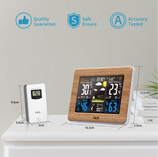 Smart home wireless weather station; monitor outdoor climate & indoor conditions with digital thermometer & humidity.