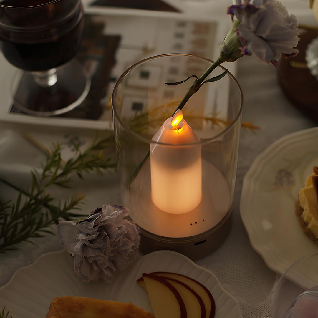 Decorative LED candle lamp, battery operated, perfect for any indoor setting