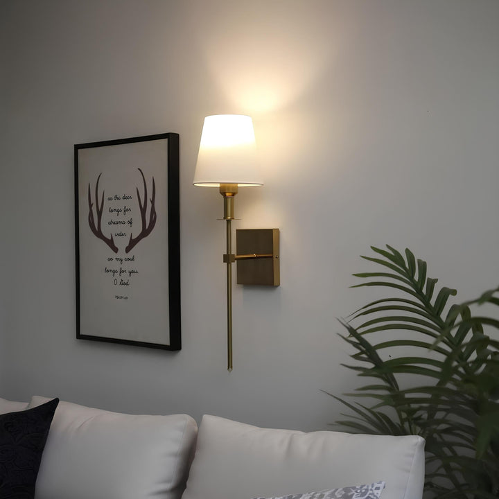 View of a modern home featuring the LumaElegance luxury wireless LED wall lamp.