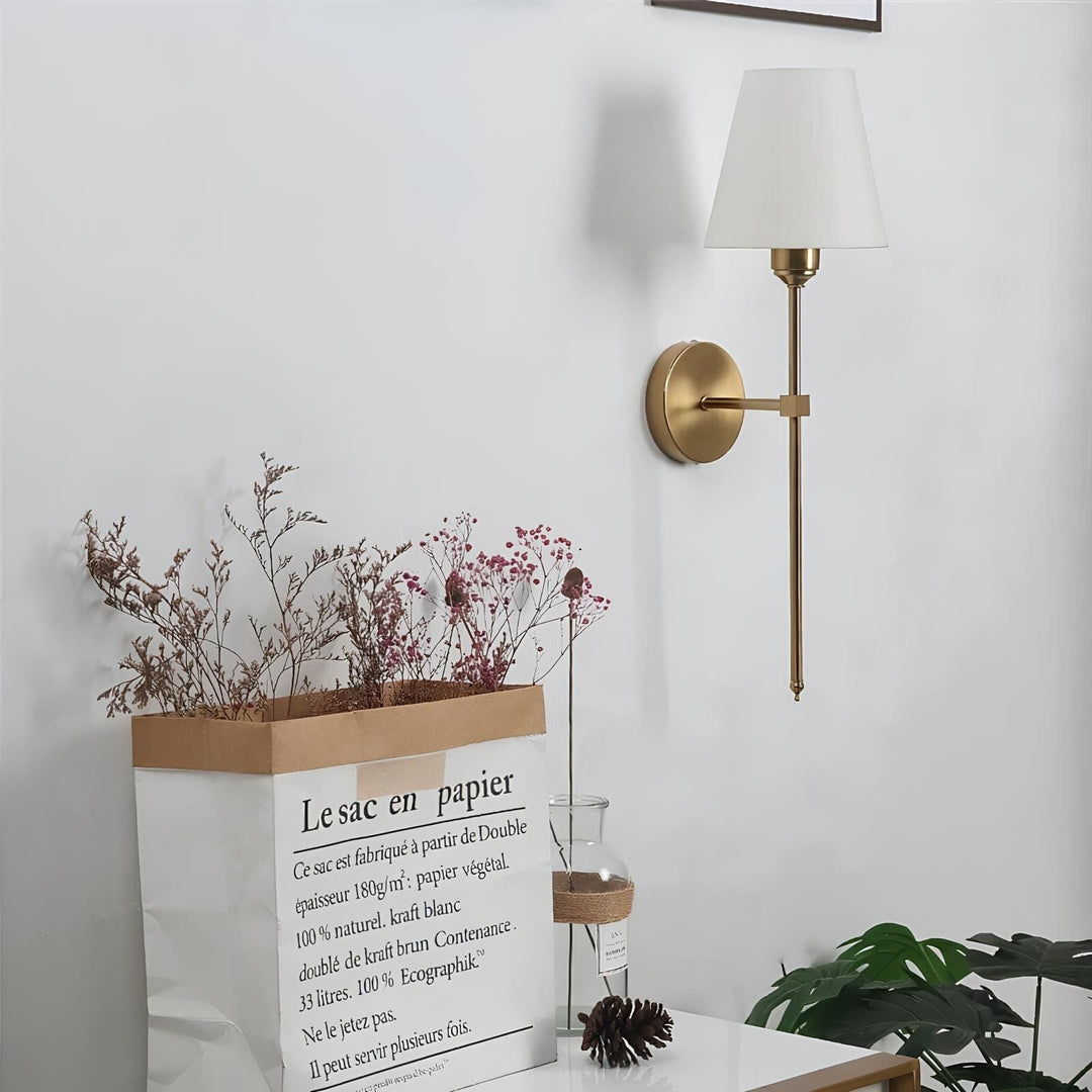 Close-up of a sleek wireless luxury LED wall lamp, perfect for indoor lighting ambiance.