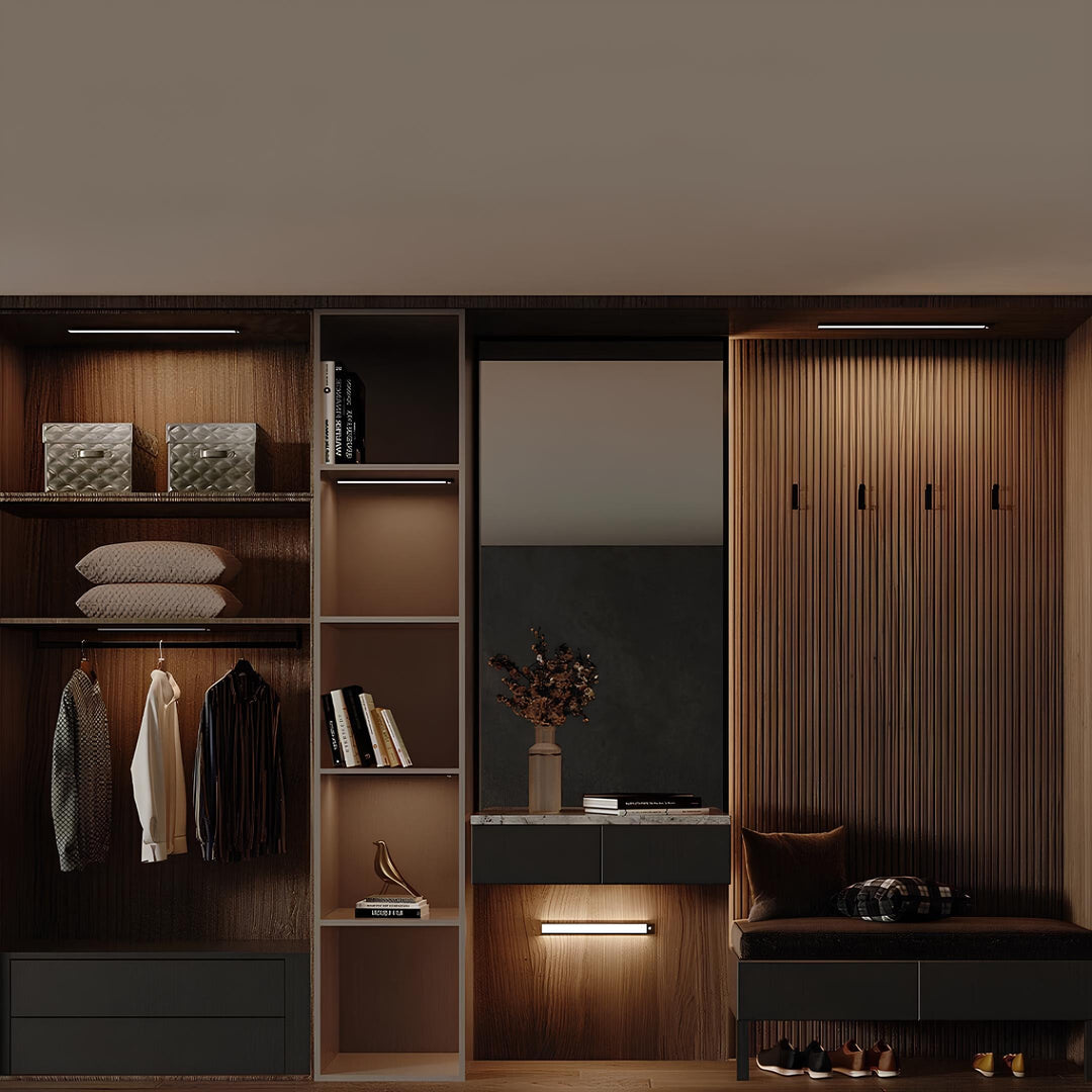Rechargeable motion sensor light, perfect for illuminating closets, pantries, or hallways