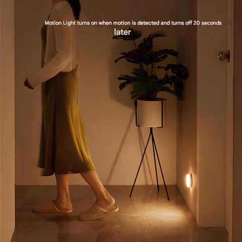 Rechargeable wireless motion sensor light, versatile for home lighting, no electrical wiring needed
