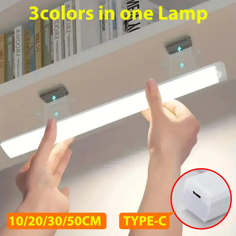 SmartGlow wireless motion sensor LED under cabinet light. Rechargeable, perfect for kitchen or pantry.