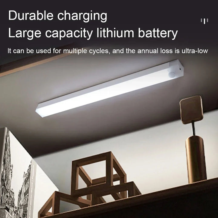 Portable motion sensor LED night light for stairs, hallway, closet, or bathroom. Wireless & energy-saving.