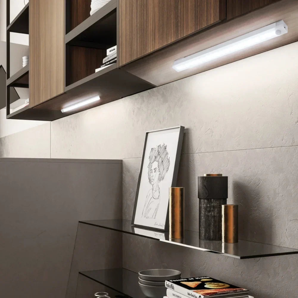SmartGlow wireless LED strip light, motion sensor for home lighting. Great for kitchen, hallway, or bedroom.