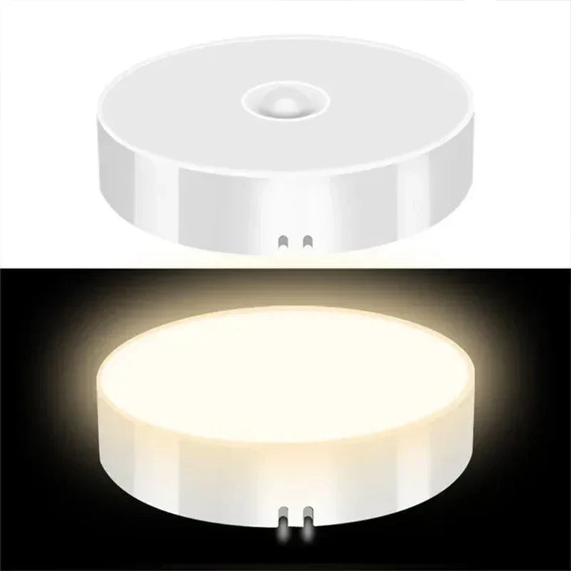 Wireless motion sensor LED night light, automatic for home safety, stairs, hallways & cabinets.