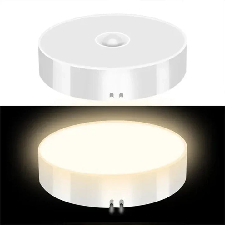 Wireless motion sensor LED night light, automatic for home safety, stairs, hallways & cabinets.