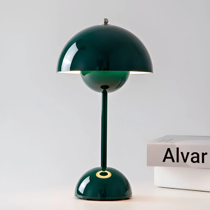 Portable LED table lamp, wireless and rechargeable, perfect for versatile home ambient lighting.