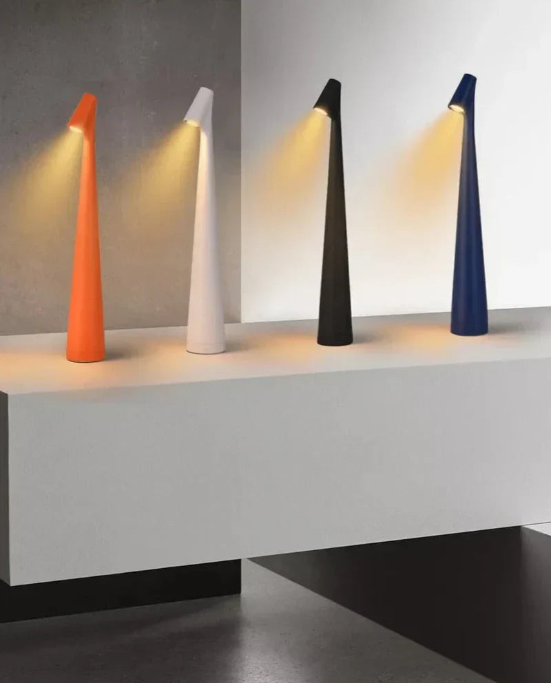 Sleek modern wireless lamp providing warm ambient light. Ideal for any living space.
