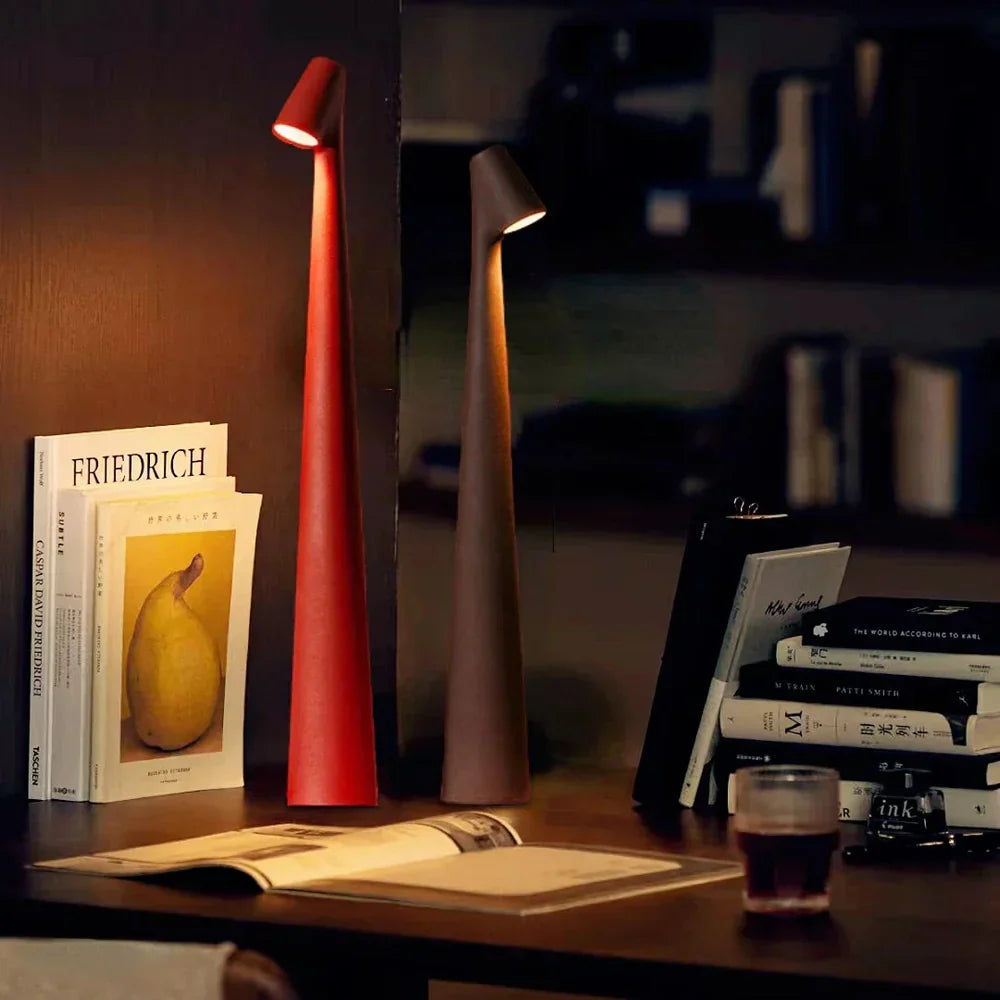 LunaLite wireless table lamp, a portable rechargeable light perfect for bedside or living room.