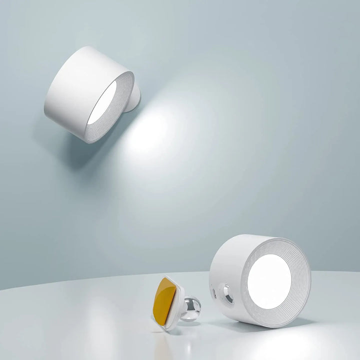 Wireless rechargeable dimmable wall lamp, modern LED light for home decor, LumoFlex model