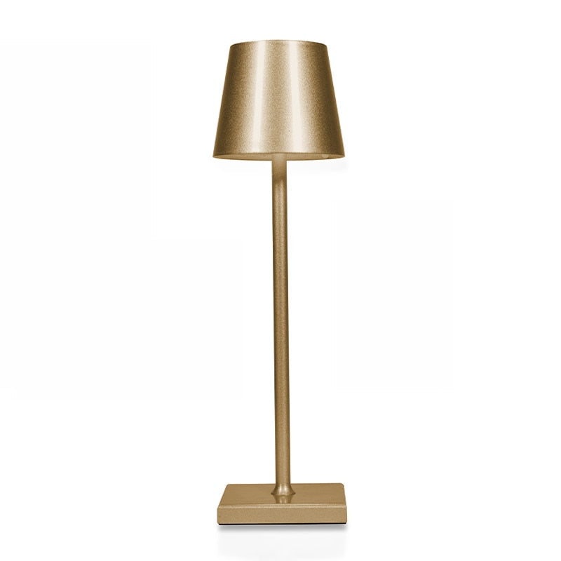 Rechargeable portable lamp with LED lighting, offering ambient light for any setting.