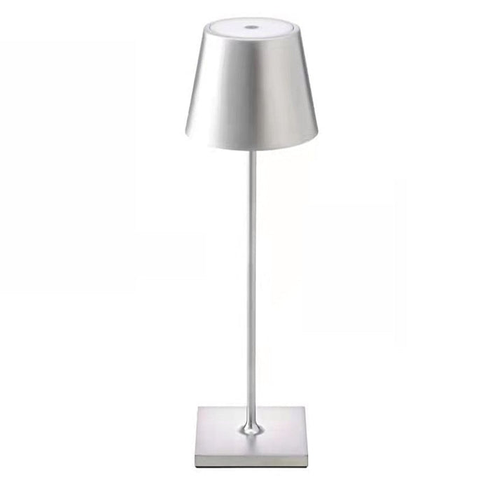 Stylish wireless table lamp, dimmable and cordless, enhancing any home or outdoor space.