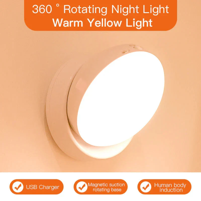 Smart motion sensor night light, wireless & automatic for easy, battery-operated home safety.
