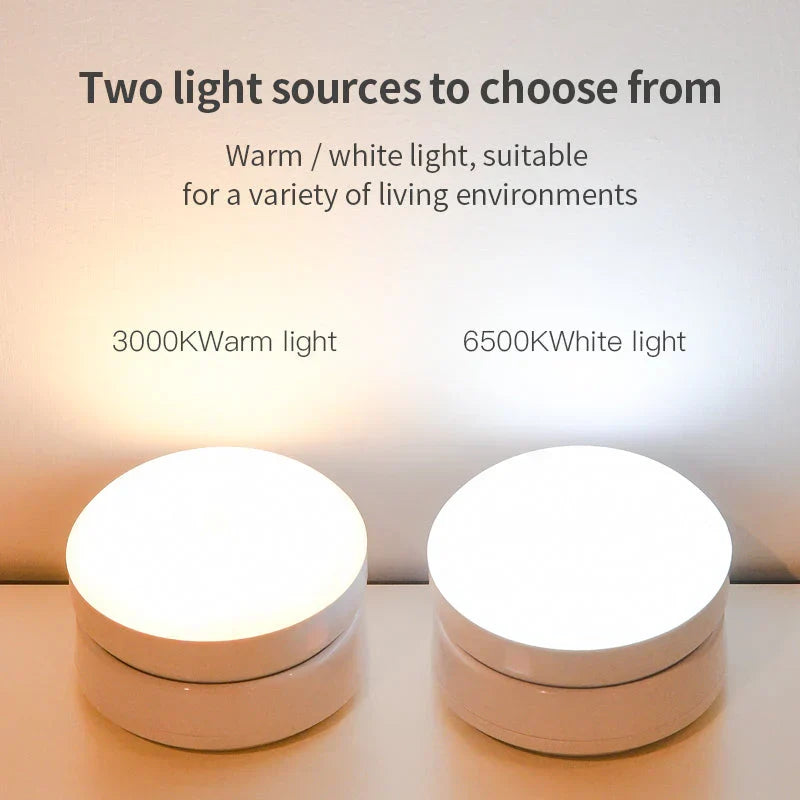 Energy-saving smart LED night light, wireless motion sensor provides automatic, subtle indoor lighting.