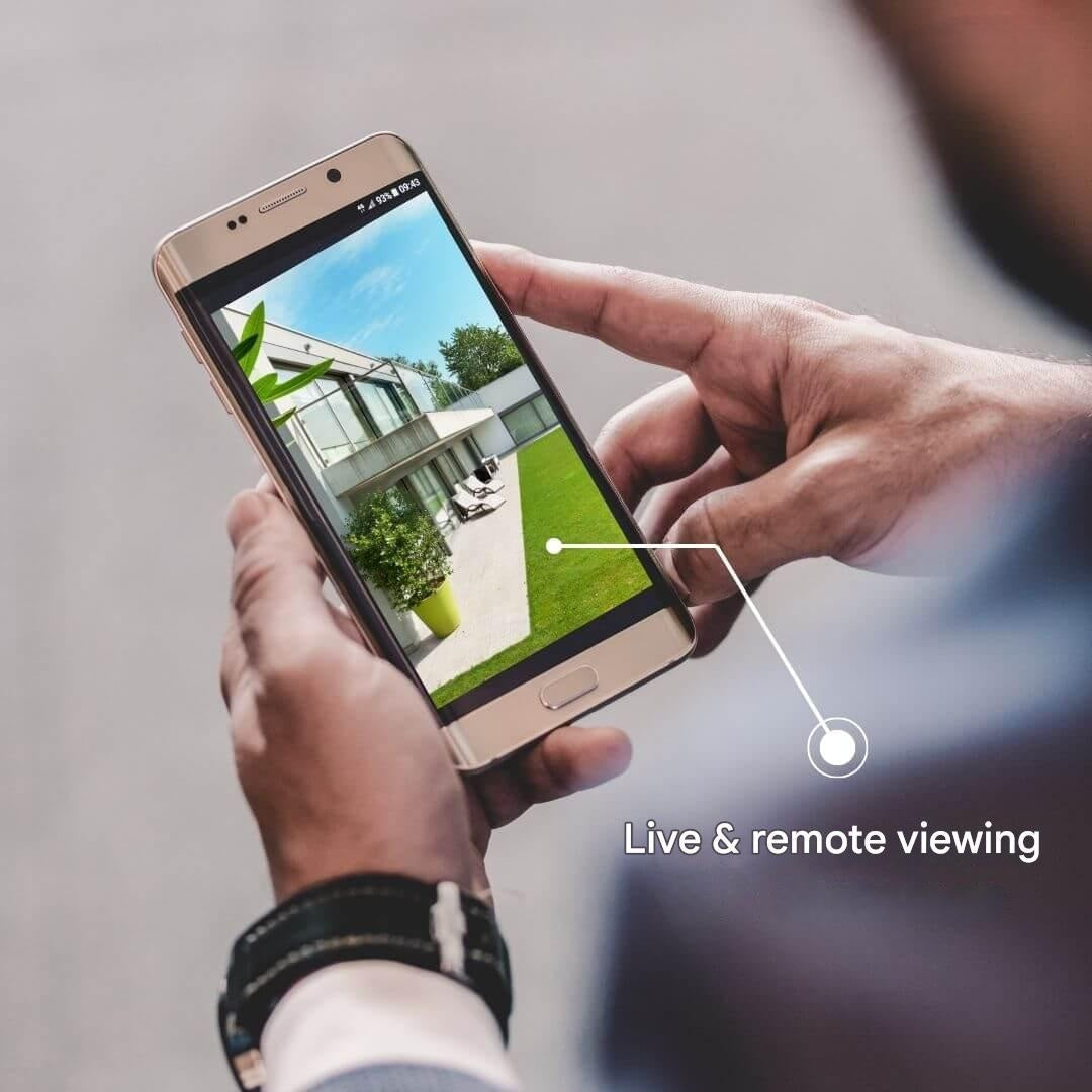 Advanced wireless solar outdoor camera with rotating dome for reliable motion detection and security.