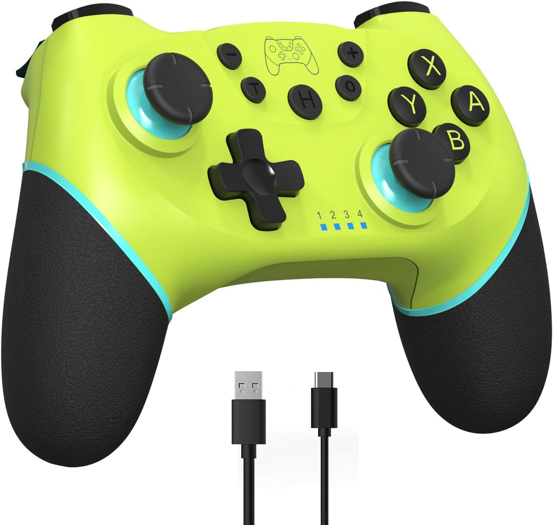 Wireless Switch controller with Hall Effect joysticks, turbo, ergonomic design, Nexora brand