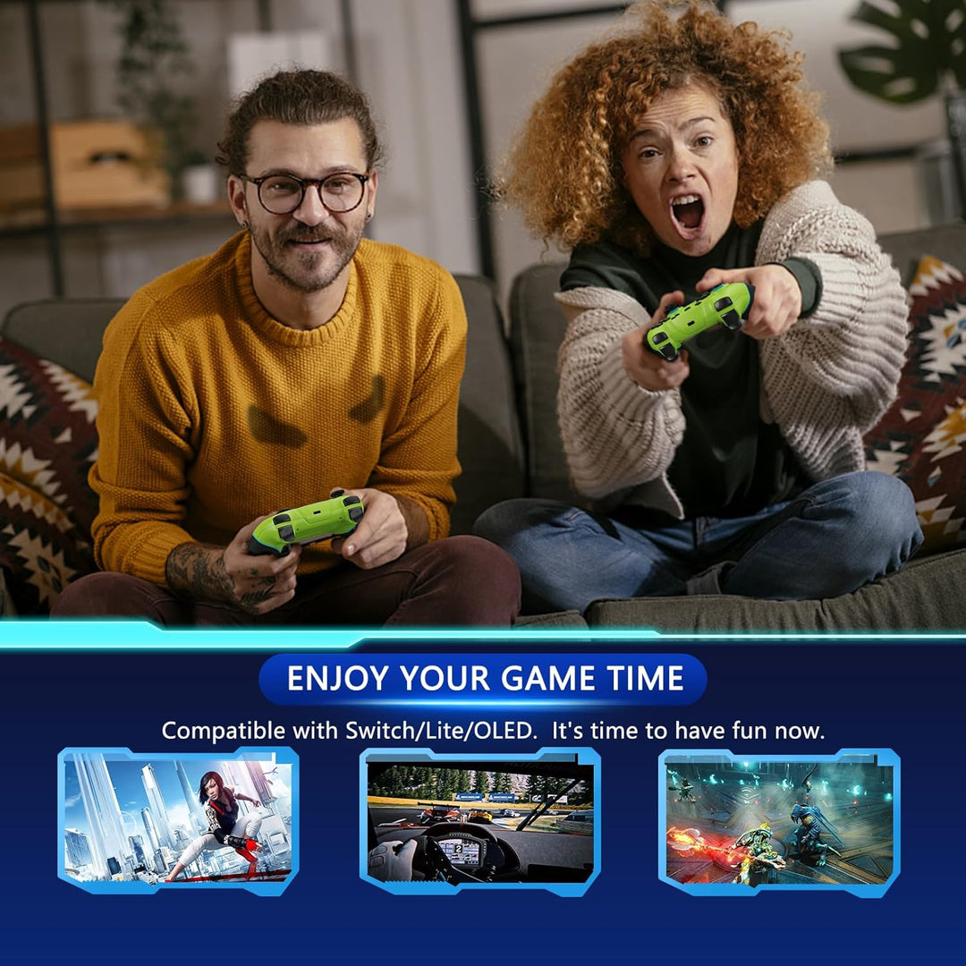 Nexora wireless gaming controller for Switch and PC, featuring Hall Effect joysticks and turbo function