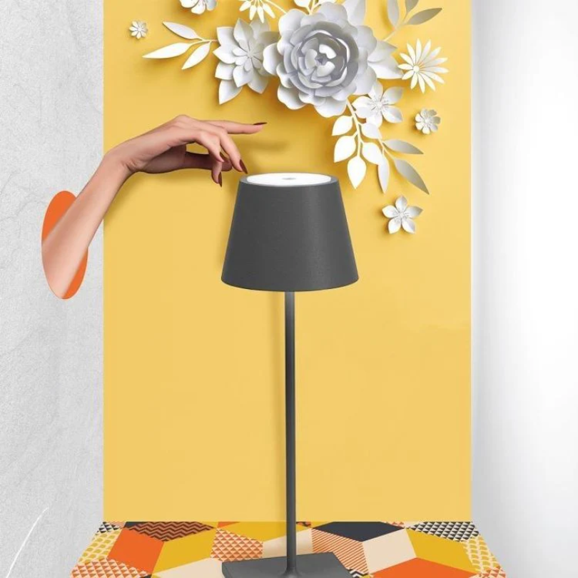 Wireless Touch LED Table Lamp, LumiFlex, providing ambient lighting for any modern space.