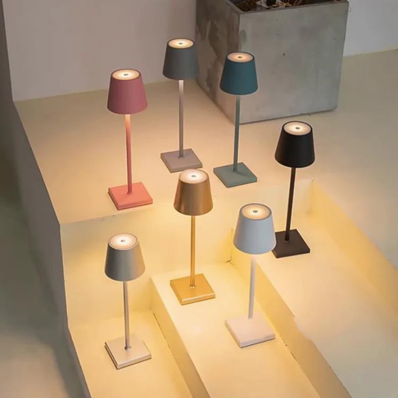 Wireless LumiFlex lamp, providing soft LED light for relaxation and mood enhancement.