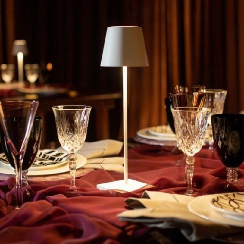 Portable LED light, LumiFlex, with touch control for customizable mood lighting and decor.