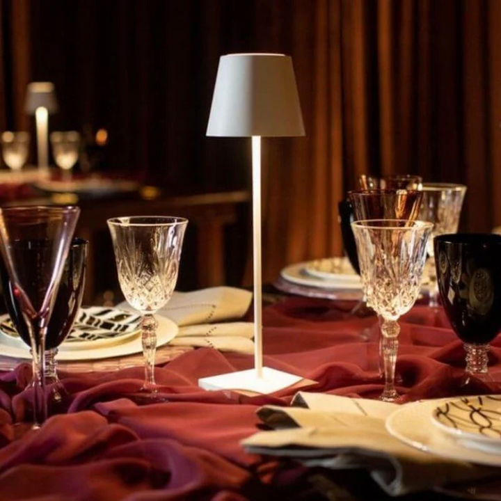 Portable LED light, LumiFlex, with touch control for customizable mood lighting and decor.