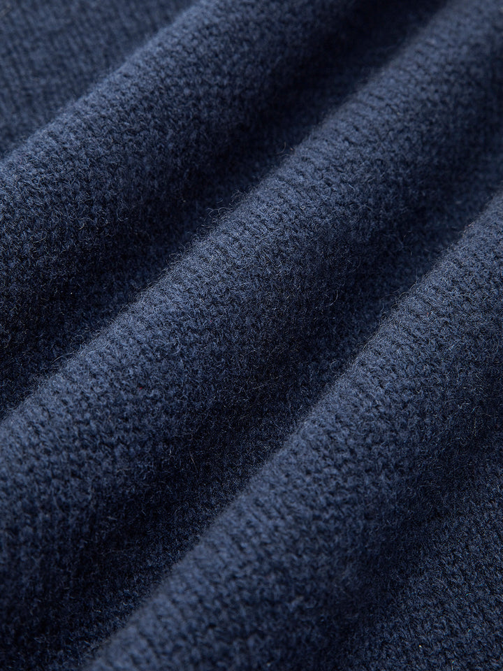 Elegant women's 2-in-1 lapel knit sweater, comfortable fit for versatile casual & office looks.
