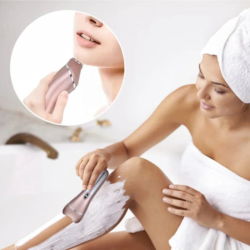Smooth skin with women's waterproof wet/dry electric shaver. Gentle hair removal for sensitive areas.