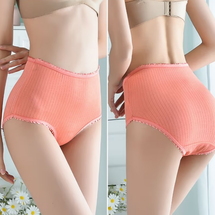 High-waisted leakproof underwear for women, 8-pack. Offers comfortable coverage for period and incontinence.