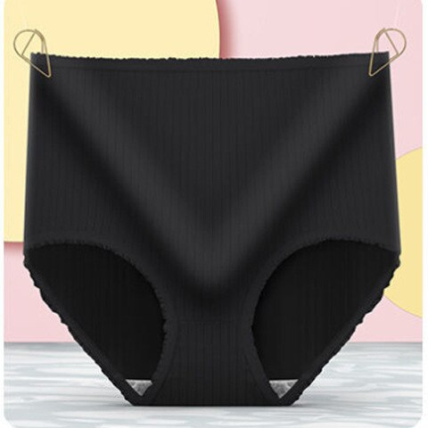 Woman wearing high-waisted leakproof underwear. 8-pack for comfort, discreet period & incontinence protection.