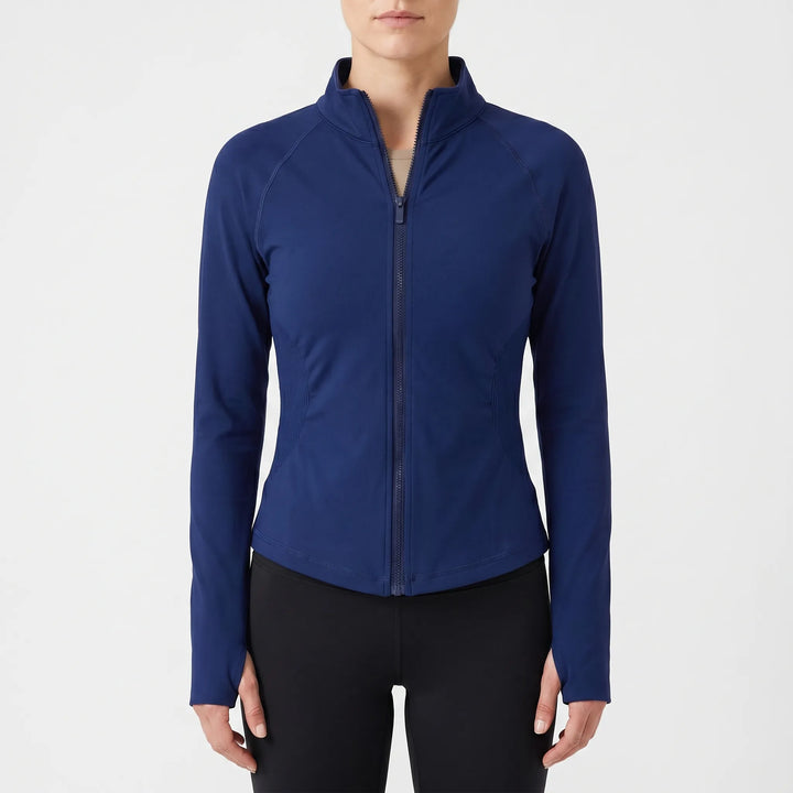 Women's performance running jacket, long sleeve. Designed for outdoor activities & high-intensity workouts.