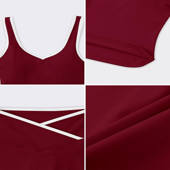 Versatile women's workout set: supportive sports bra & capri leggings for active lifestyles and comfort.